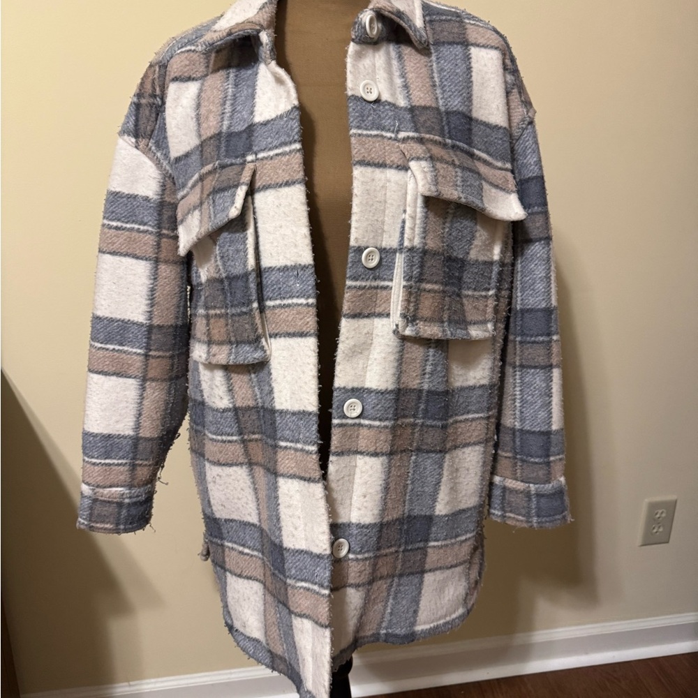 Abercrombie & Fitch plaid shacket
